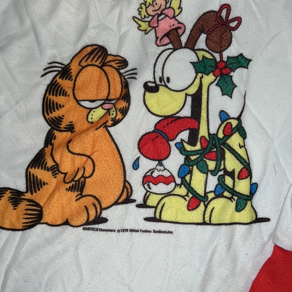 Vintage 1978 GARFIELD 2 piece flannel pajama set - Picture 3 of 5